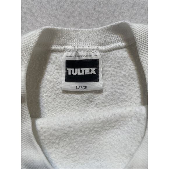 Vintage Needlepoint Cross Stitch Bear Flower Love Crewneck Sweatshirt L 80’s - Picture 6 of 8